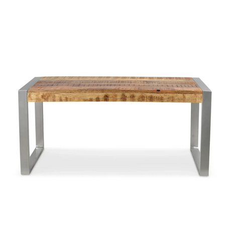 Reclaimed Wood Dining Table with Silver Metal Legs-Dining Table-Parc Decor