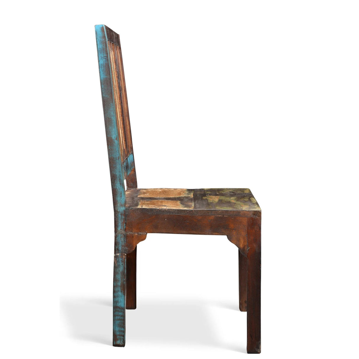 Reclaimed wood Rustic Multicolor Chair -Set of 2