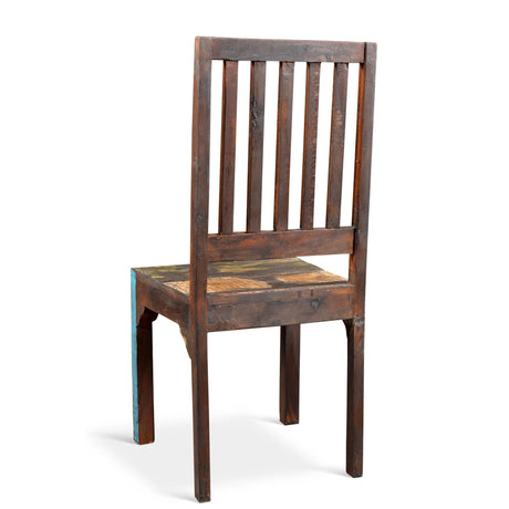 Reclaimed Wood Rustic Multicolor Chair Set of 2-Chair-Parc Decor