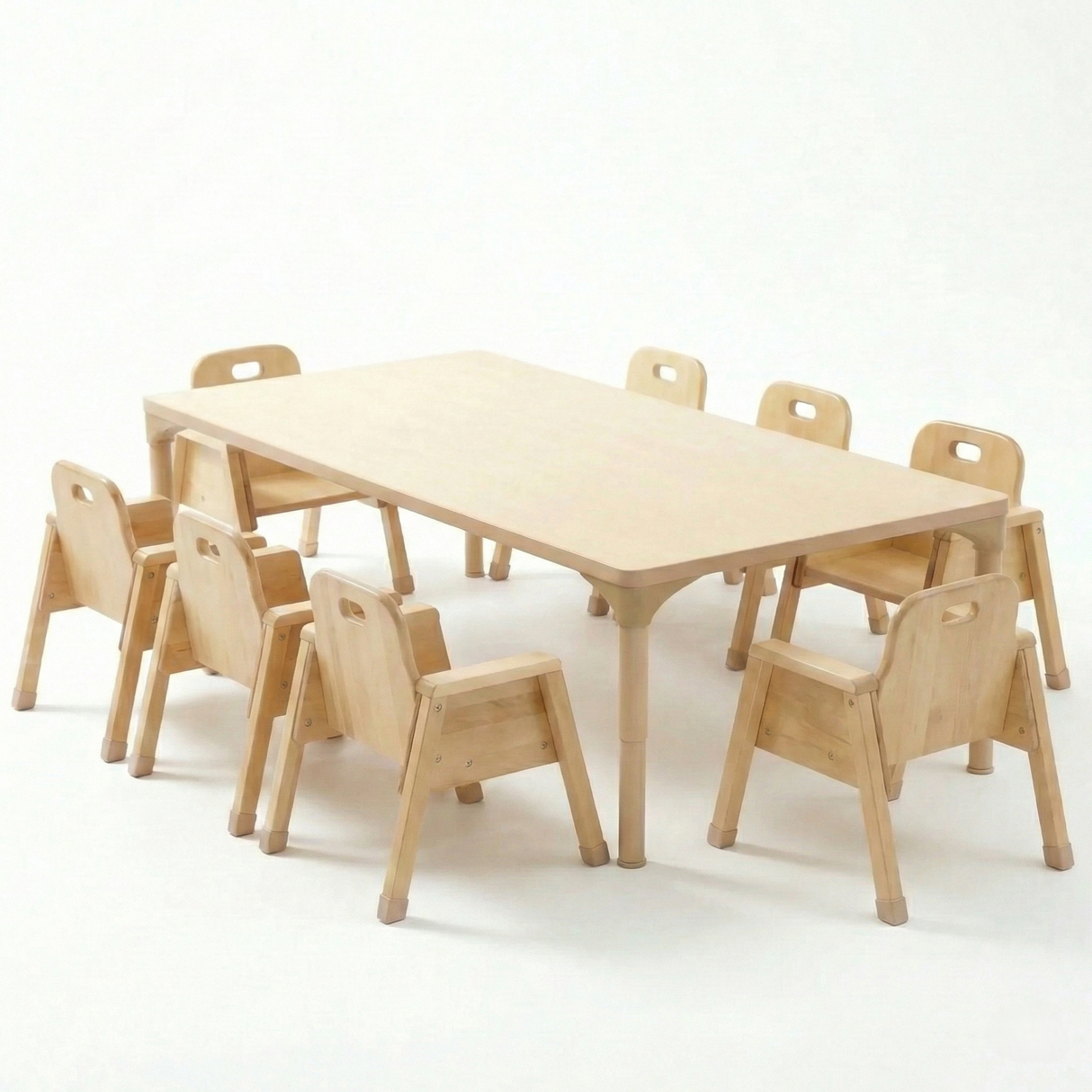 Rectangular Adjustable Kids Classroom Table – 60"×30", 13" to 17" Height