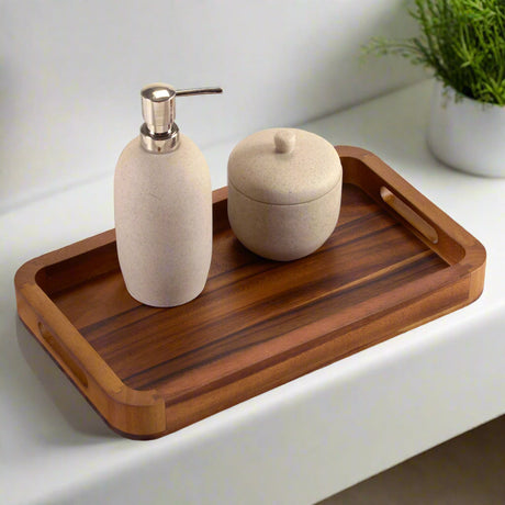 Rectangular Serving Tray - Solid Bottom-Serving Tray-Parc Decor