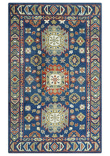 Red, Brown and Olive Traditional Hand knotted Custom Made Wool Area Rug