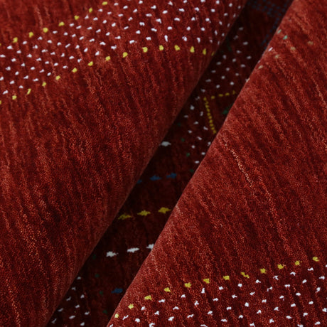 Red Center Pattern Hand Loomed Wool Area Rug