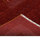 Red Center Pattern Hand Loomed Wool Area Rug
