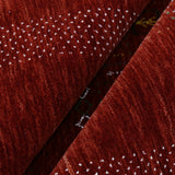 Red Contemporary Center Design Hand Loomed Wool Area Rug
