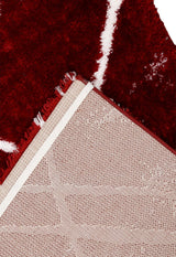 Red Modern Geometrical Design 5x7 Area Rug