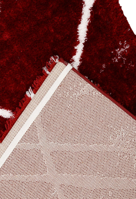 Red Modern Geometrical Design 5x7 Area Rug