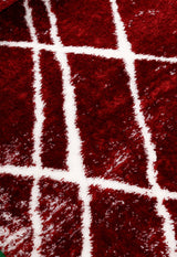Red Modern Geometrical Design 5x7 Area Rug