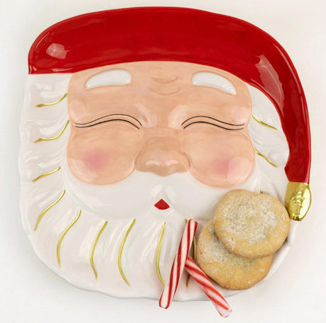 Red Santa Platter-Serving Platter-Parc Decor