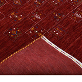 Red Tribal Geometrical Design Wool Area Rug