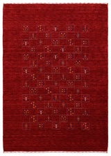 Red Tribal Geometrical Design Wool Area Rug