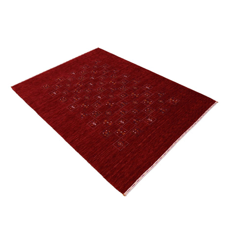 Red Tribal Geometrical Design Wool Area Rug