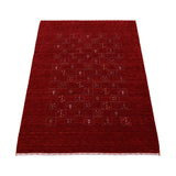 Red Tribal Geometrical Design Wool Area Rug