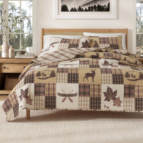 Redwood Lodge 3 Piece Quilt Set-Quilts & Comforters-Parc Decor
