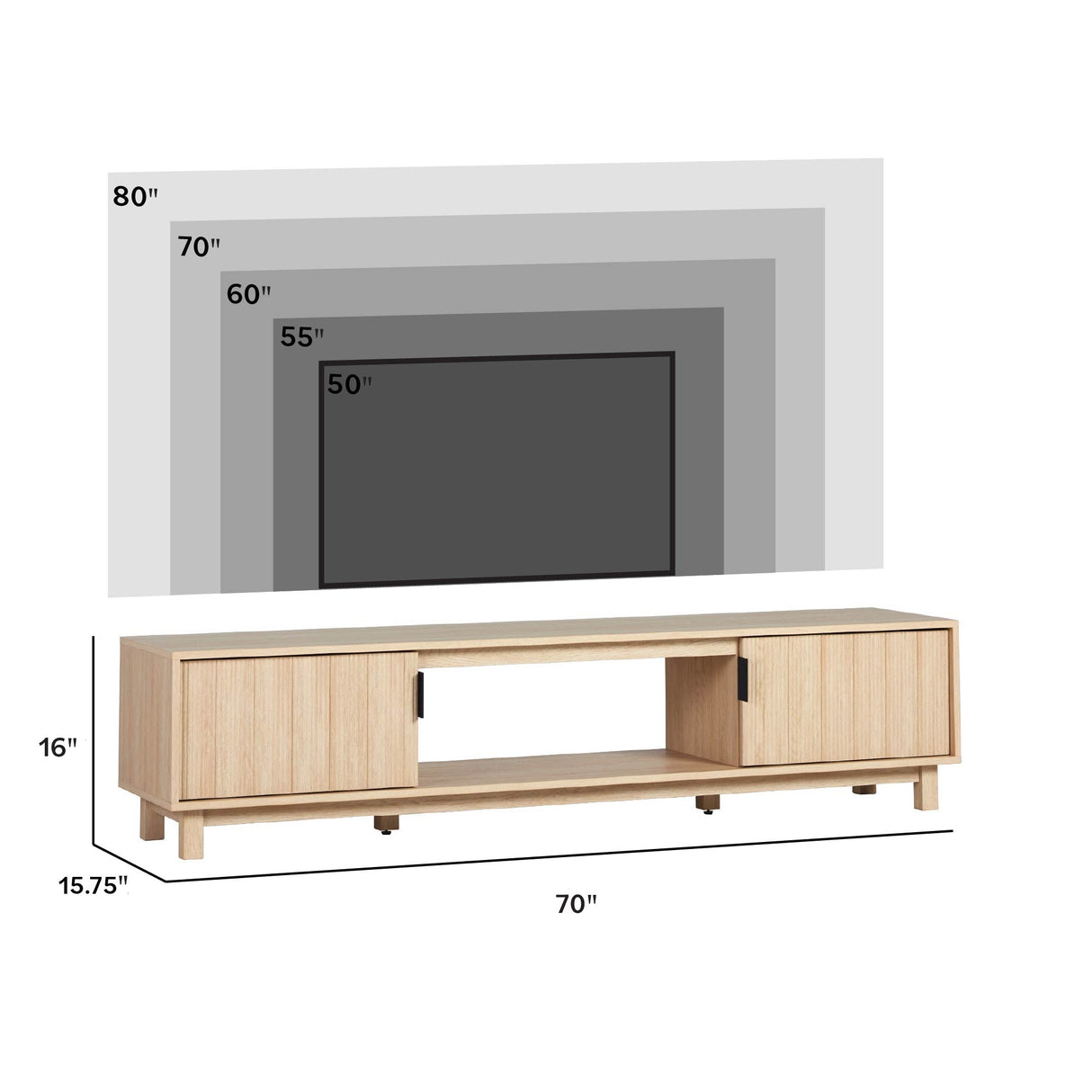 Reema Arundo Scandinavian Reeded TV Stand
