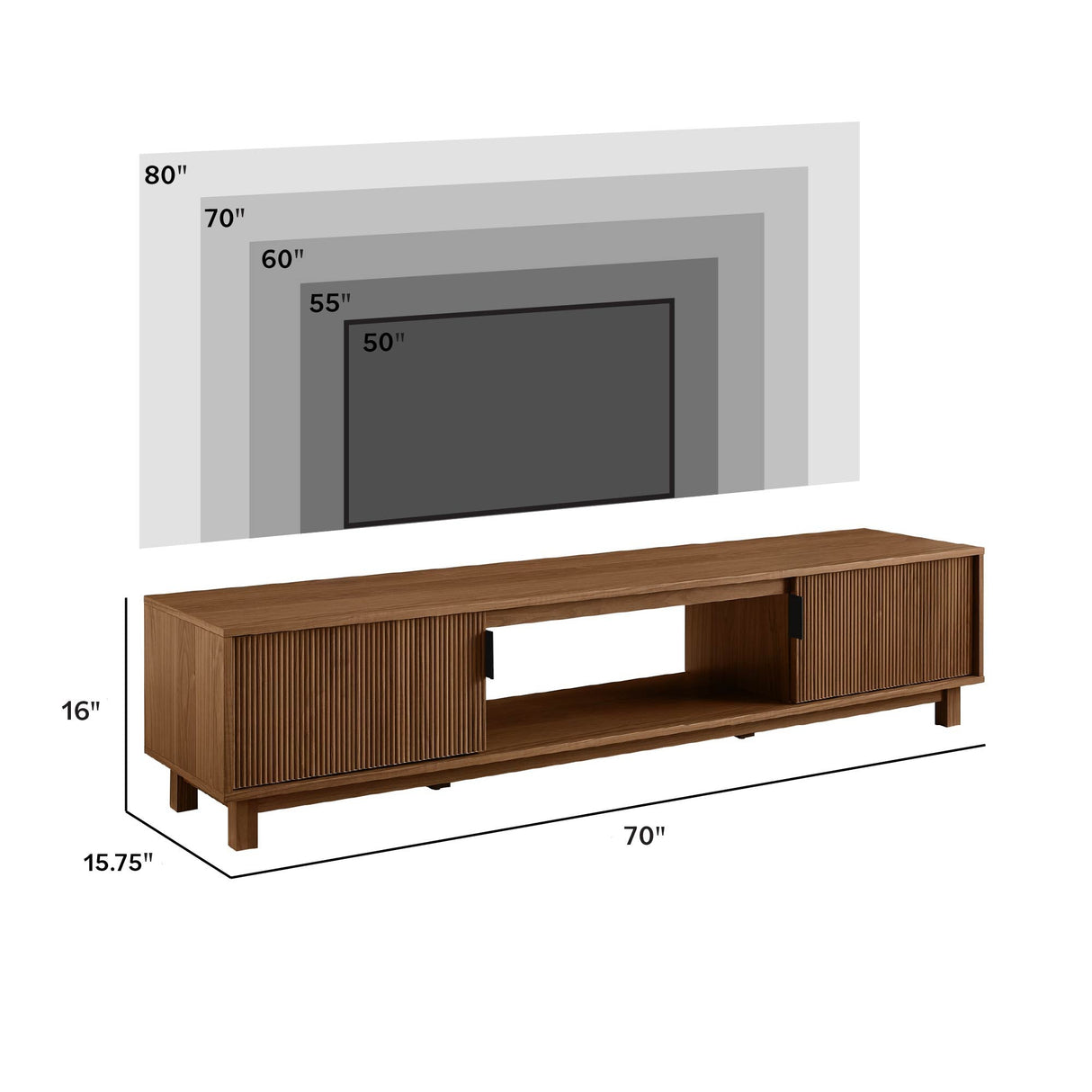 Reema Arundo Scandinavian Reeded TV Stand