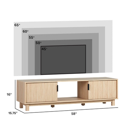 Reema Arundo Scandinavian Reeded TV Stand