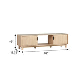 Reema Arundo Scandinavian Reeded TV Stand-Entertainment-Parc Decor