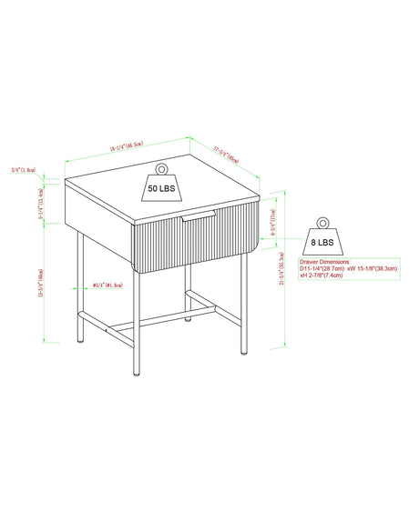 Reema Scandinavian Side Table-Occasional-Parc Decor