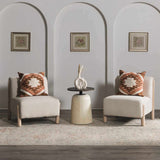 Reeves Orange Diamond Textured Throw Pillow-Throw Pillows-Parc Decor