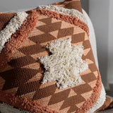 Reeves Orange Diamond Textured Throw Pillow-Throw Pillows-Parc Decor