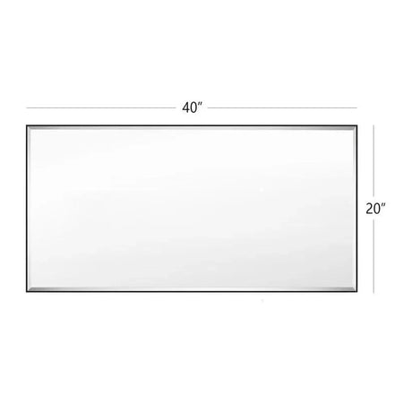 Reflections Sleek Modern Black Aluminum Framed Beveled Wall Mirror