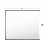 Reflections Sleek Modern Black Aluminum Framed Beveled Wall Mirror