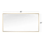 Reflections Sleek Modern Black Aluminum Framed Beveled Wall Mirror-镜子-Parc Decor