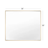 Reflections Sleek Modern Black Aluminum Framed Beveled Wall Mirror-镜子-Parc Decor