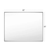 Reflections Sleek Modern Black Aluminum Framed Beveled Wall Mirror-镜子-Parc Decor
