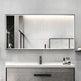 Reflections Sleek Modern Black Aluminum Framed Beveled Wall Mirror-镜子-Parc Decor