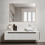 Reflections Sleek Modern Black Aluminum Framed Wall Mirror