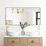 Reflections Sleek Modern Black Aluminum Framed Wall Mirror