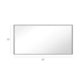 Reflections Sleek Modern Black Aluminum Framed Wall Mirror