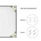 Reflections Sleek Modern Black Aluminum Framed Wall Mirror-镜子-Parc Decor