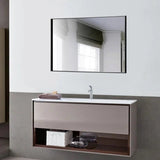 Reflections Sleek Modern Black Aluminum Framed Wall Mirror-镜子-Parc Decor