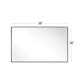 Reflections Sleek Modern Black Aluminum Framed Wall Mirror-镜子-Parc Decor