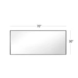 Reflections Sleek Modern Black Aluminum Framed Wall Mirror-镜子-Parc Decor