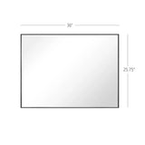 Reflections Sleek Modern Black Aluminum Framed Wall Mirror-镜子-Parc Decor