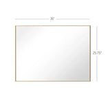 Reflections Sleek Modern Black Aluminum Framed Wall Mirror-镜子-Parc Decor