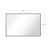 Reflections Sleek Modern Black Aluminum Framed Wall Mirror-镜子-Parc Decor