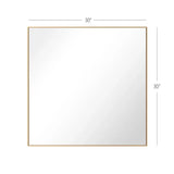 Reflections Sleek Modern Black Aluminum Framed Wall Mirror-镜子-Parc Decor