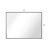 Reflections Sleek Modern Black Aluminum Framed Wall Mirror-镜子-Parc Decor