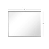 Reflections Sleek Modern Black Aluminum Framed Wall Mirror-镜子-Parc Decor