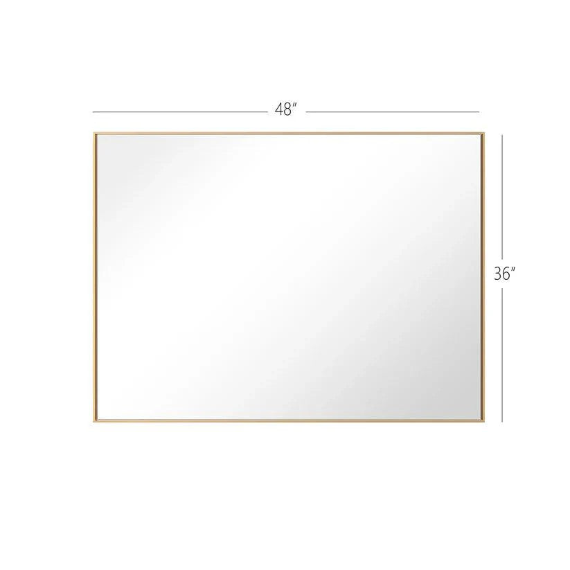 Reflections Sleek Modern Black Aluminum Framed Wall Mirror-镜子-Parc Decor