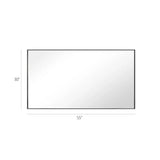 Reflections Sleek Modern Black Aluminum Framed Wall Mirror-镜子-Parc Decor