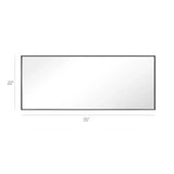 Reflections Sleek Modern Black Aluminum Framed Wall Mirror-镜子-Parc Decor