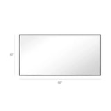 Reflections Sleek Modern Black Aluminum Framed Wall Mirror-镜子-Parc Decor