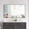Reflections Sleek Modern Black Aluminum Framed Wall Mirror-镜子-Parc Decor