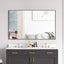Reflections Sleek Modern Black Aluminum Framed Wall Mirror